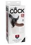King Cock Strap On Harness With Dildo 8in - Chocolate